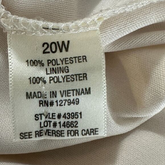 Emma & Michele Dress Size 20W Ruffle Front Belted Lined Classy Polyester - Picture 7 of 11